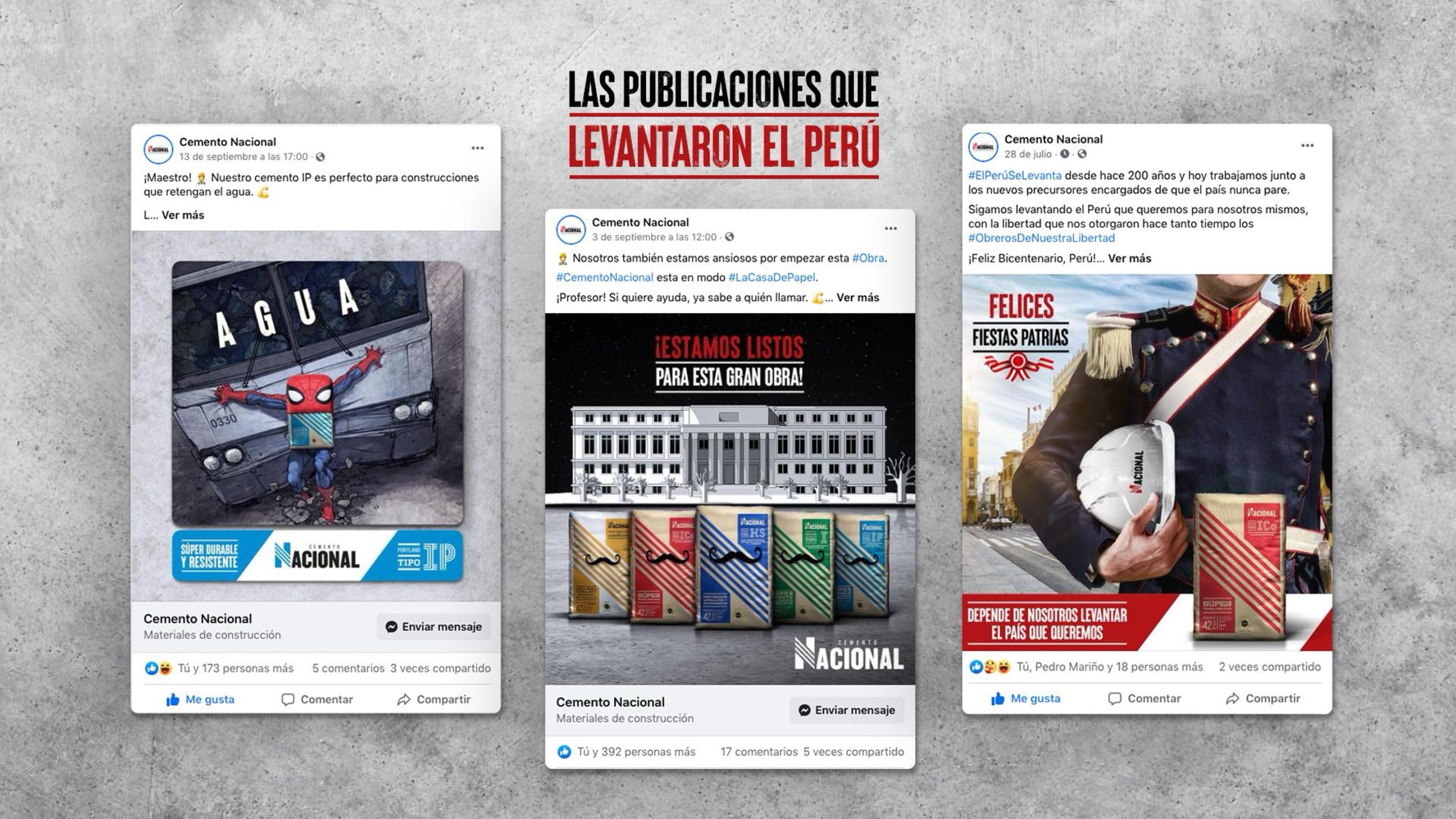 Cemento Nacional — Piezas visuales