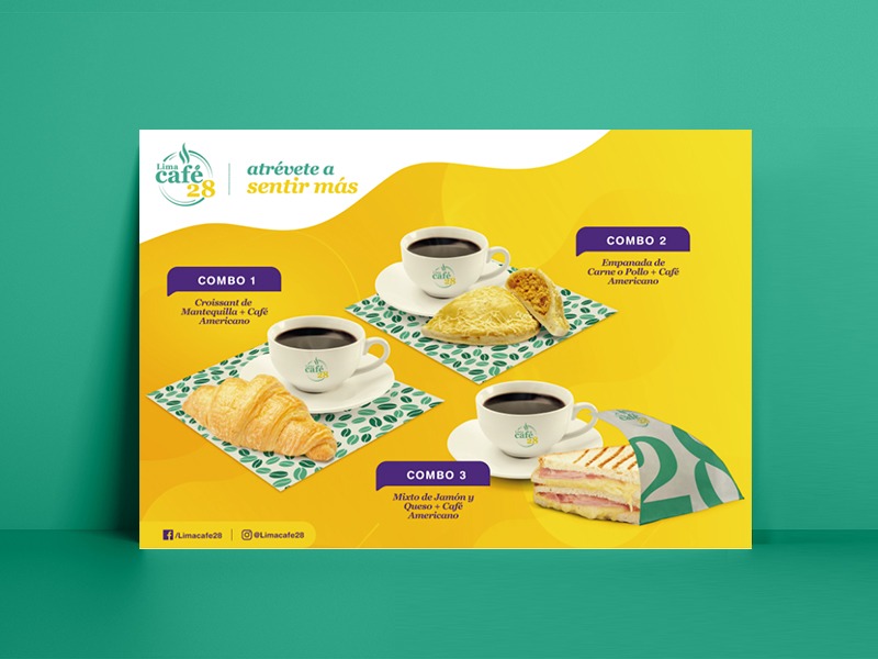 Lima Café 28 — Aplicaciones de marca