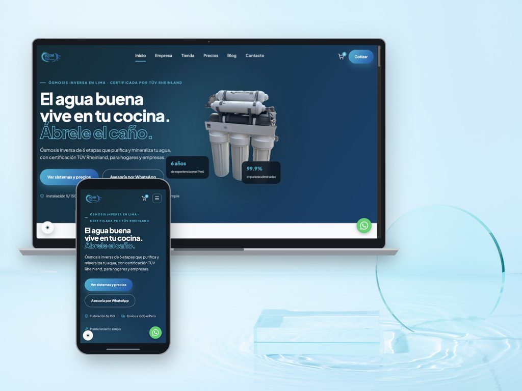 Diseño web de Boom H2O por Bum Growth